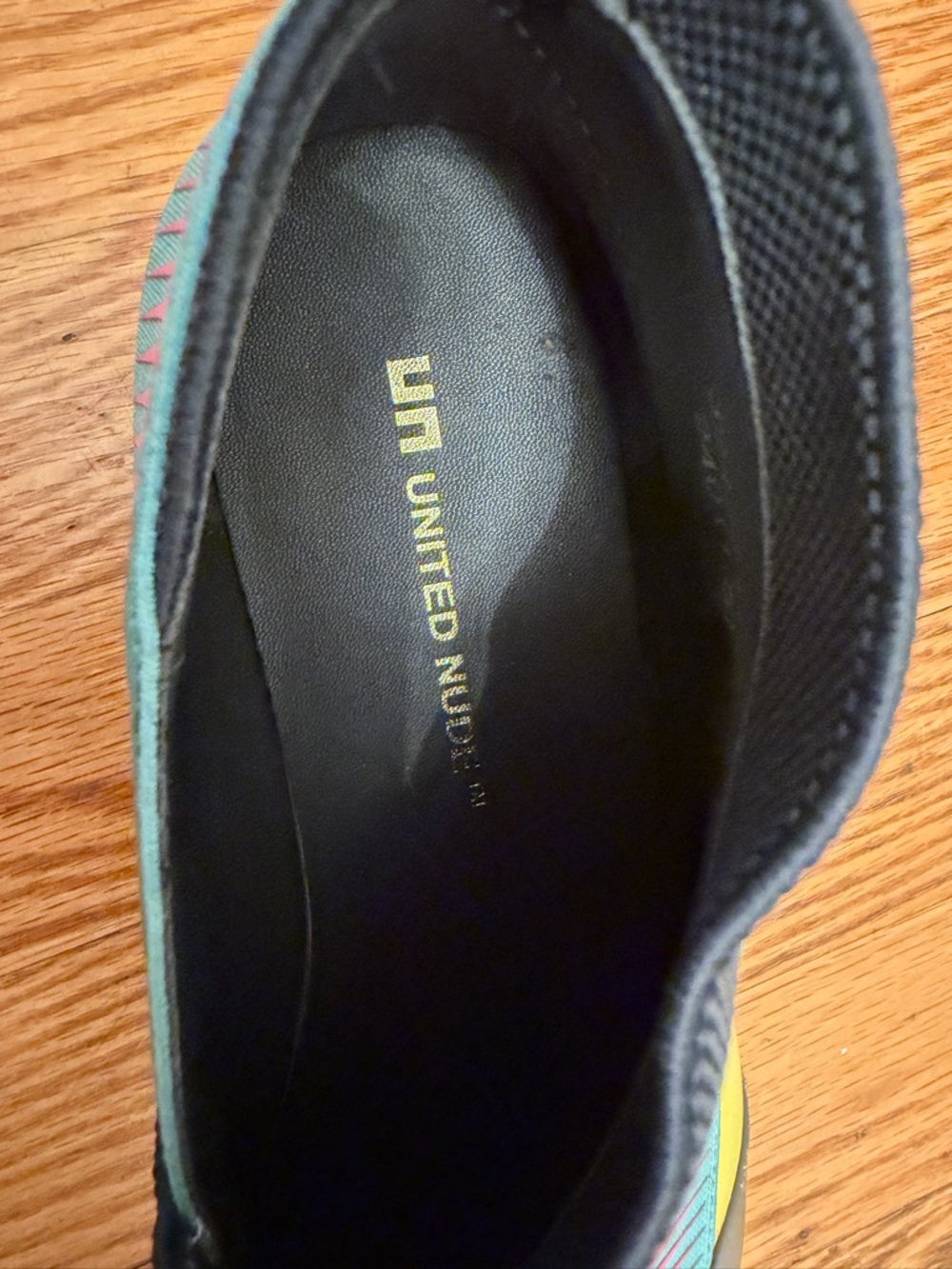 United Nude Peek Pump Lo Flats Pointed Toe Colorblock Graphic Slip-On EU 38 - Picture 6 of 6